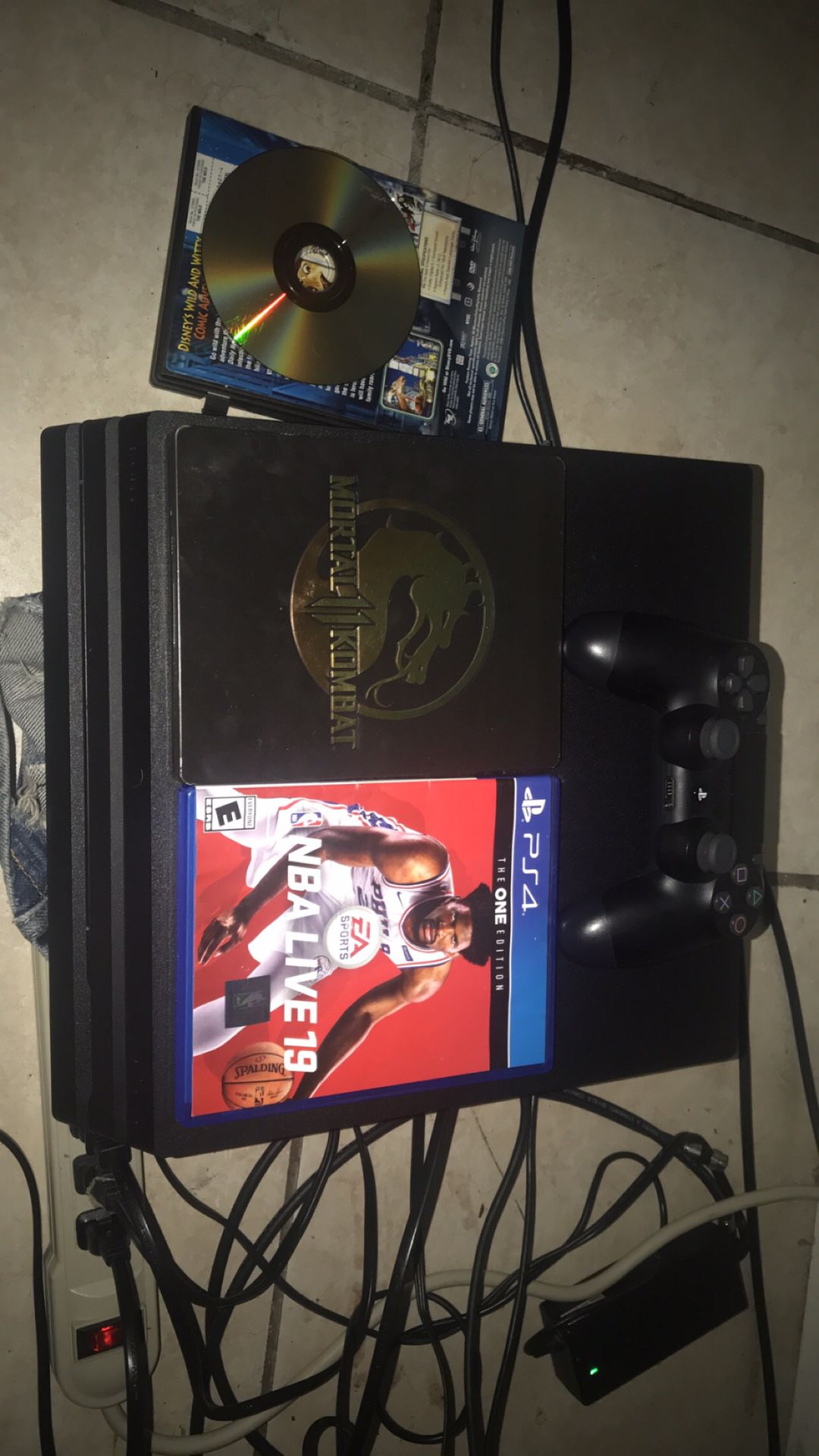 PS4 Pro w/ one controller and 3games
