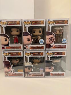 Funko Pop! Indiana Jones Lot of 6 Vinyl Figures Exclusives #1(contact info removed)