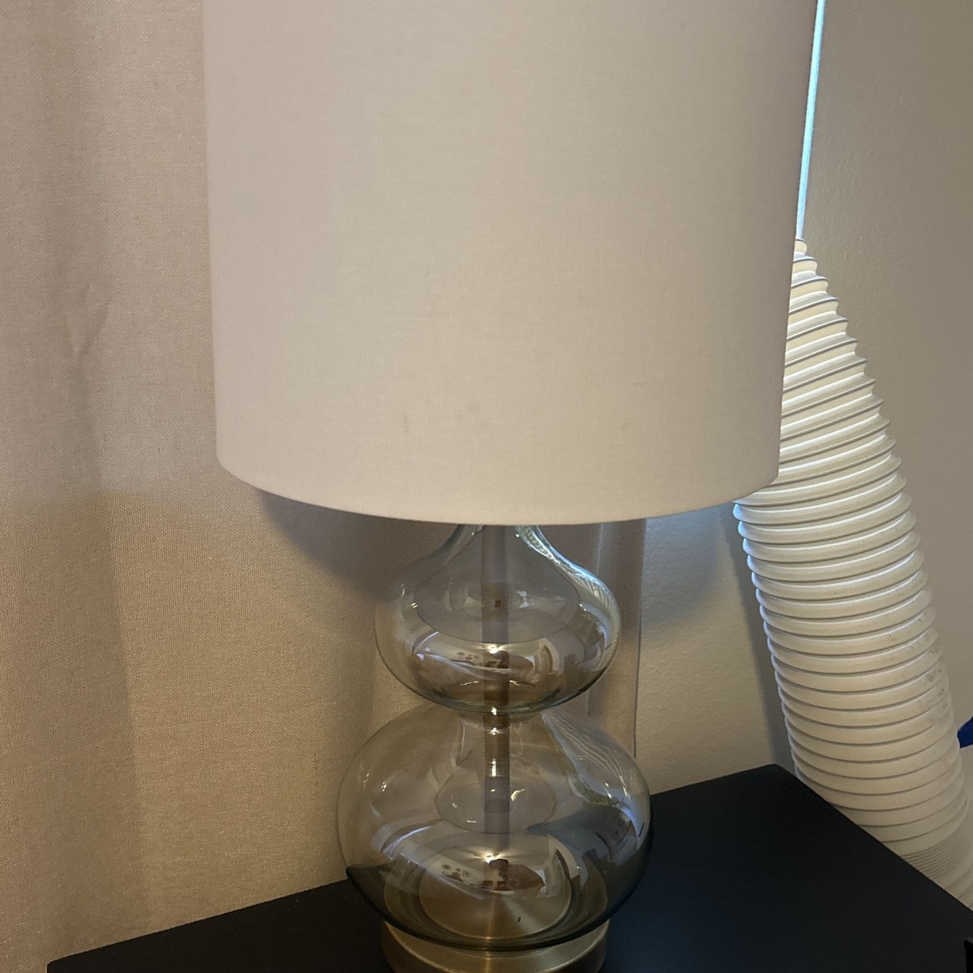 TWO bedside table lamps