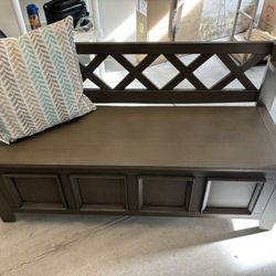 Brown-Gray Entry Way Bench