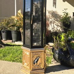 Stunning 🐦‍⬛Gothic/ Eclectic Lighted Glass Curio Cabinet/ Bookcase/ Showcase/ Bar With key