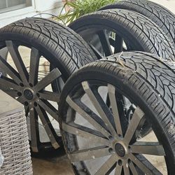 26 Inches Rim Came Off Chevy Tahoe  New Lion Hart Tires