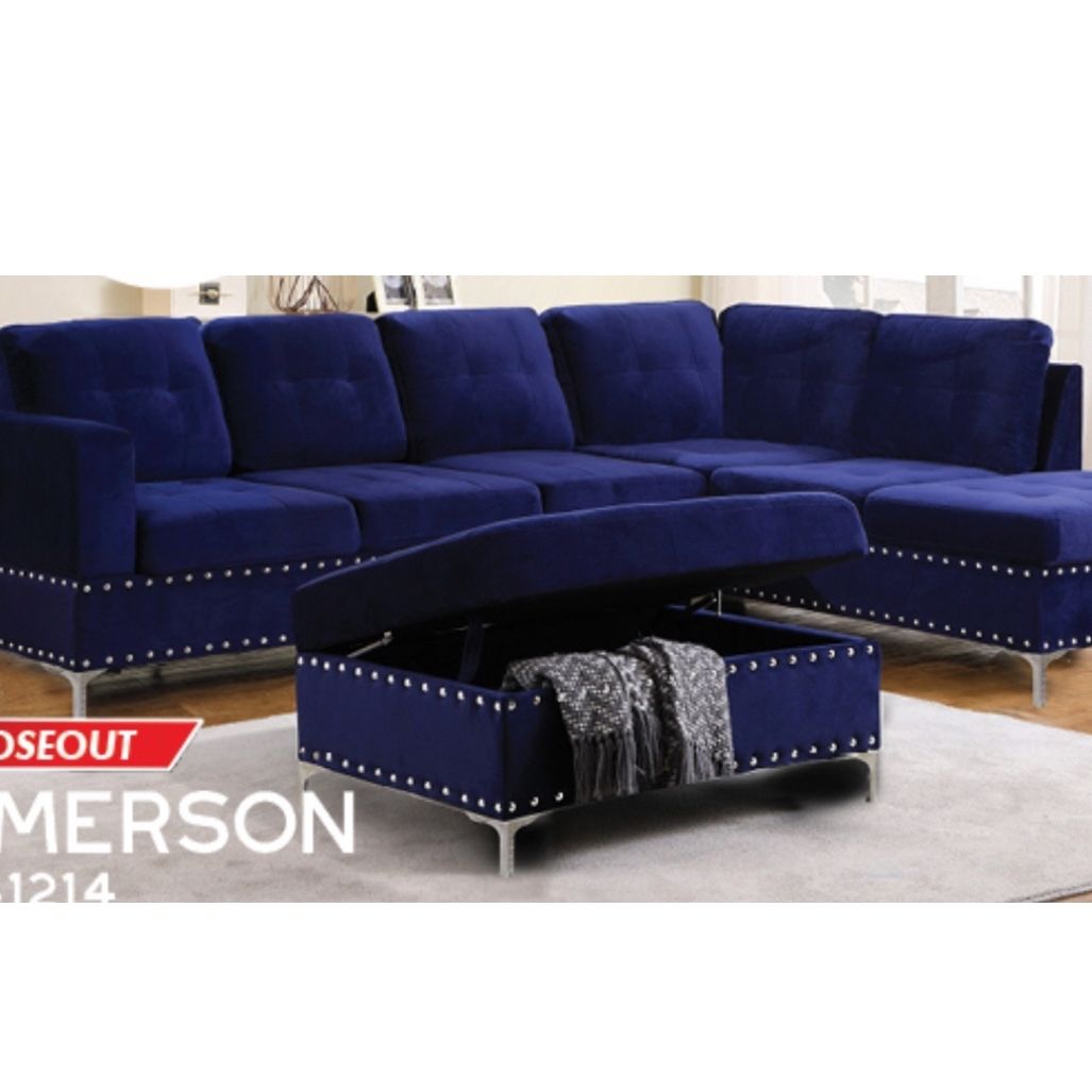Sectional 3pc With Ottoman 