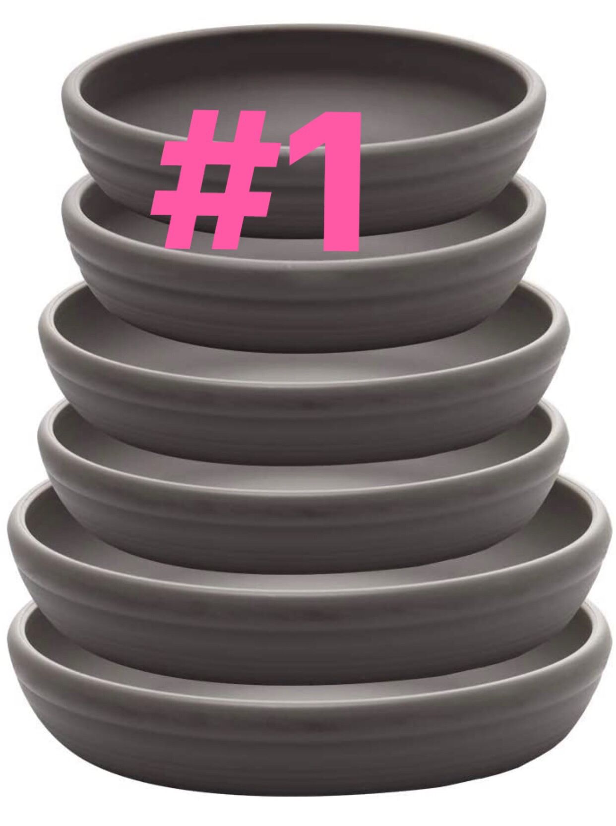 #1）Round Plastic Plant Saucer Drip Tray 7" 