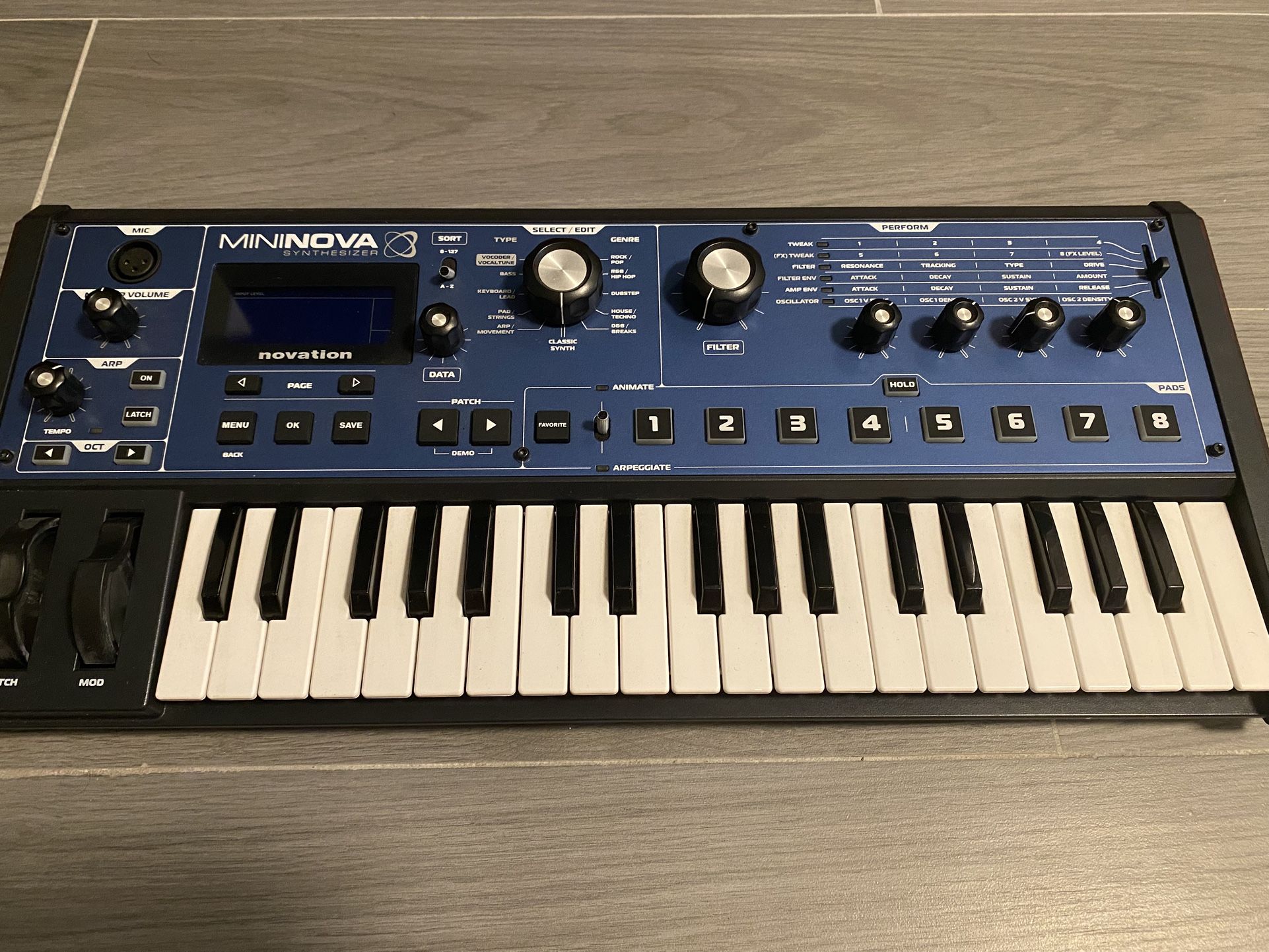 MiniNova synthesizer