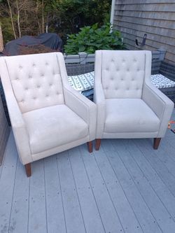 Pair of Tufted Accent Chairs