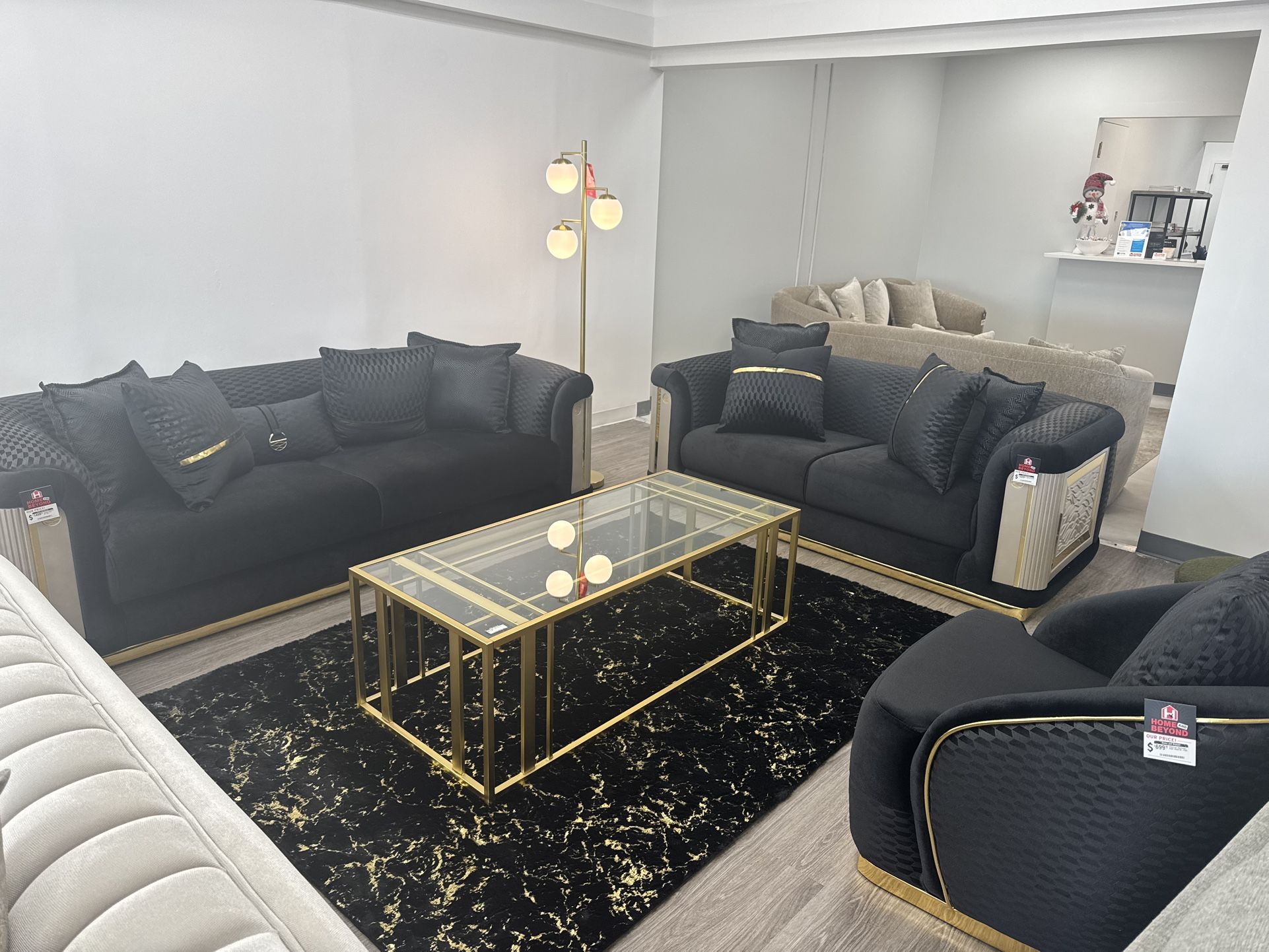 Elegance Black Sofa