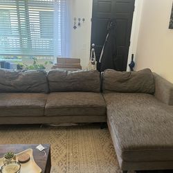 L shaped couch (grey)