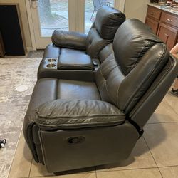 Faux Leather Reclining Sofas 