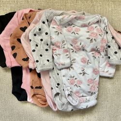 HB Long Sleeve Preemie Onesies Set $6