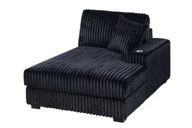 Modular Black Corduroy 3pcs Sectional $650!  Payments Are Available!! 