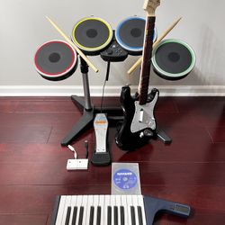 Rock Band for Nintendo Wii TESTED drums, guitar and etc.