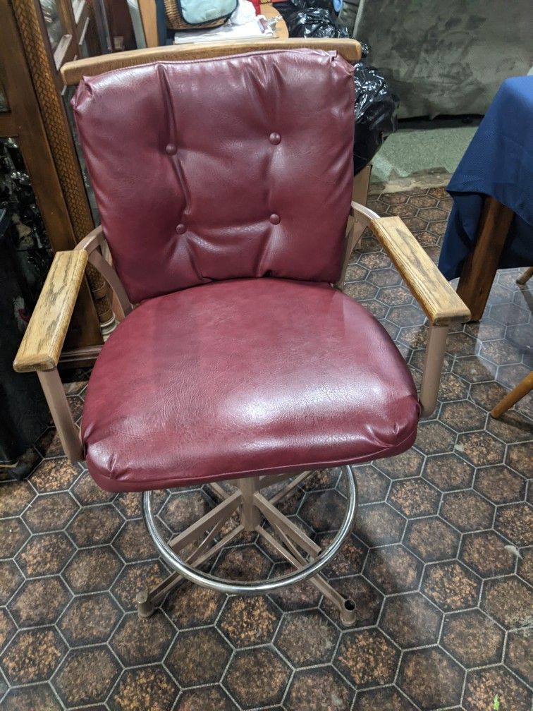 Leather Bar Stool 