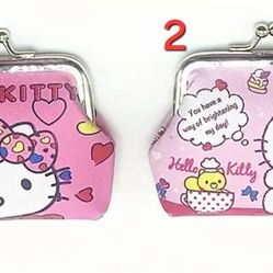 NWT Hello Kitty Coin Pouch, Mini Clutch Kiss-Lock Purse