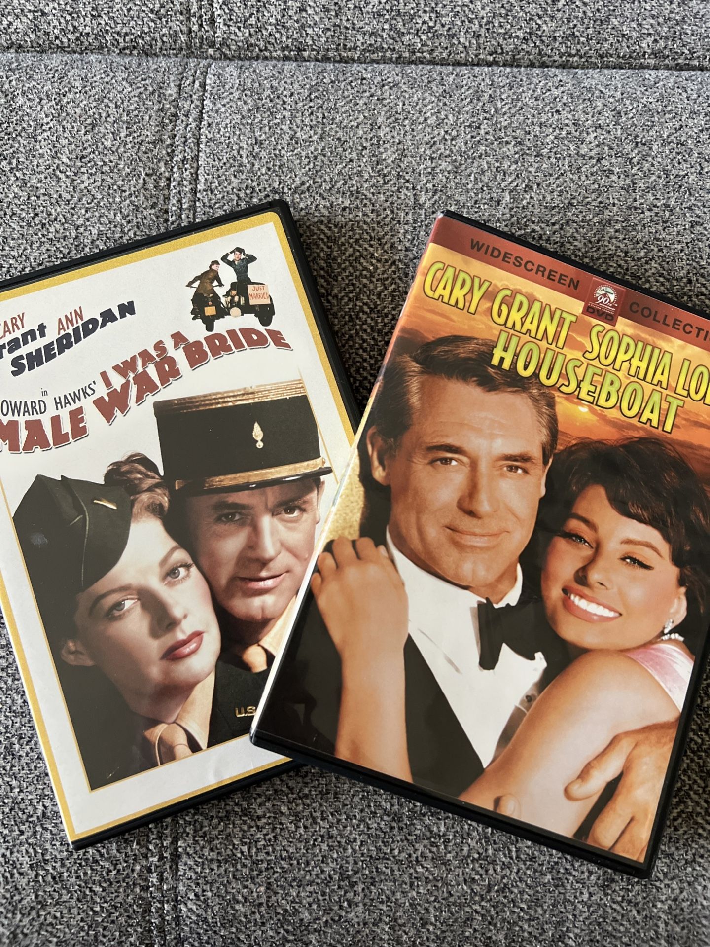 2X DVD Cary Grant Classics: ‘I Was A Male War Bride’ 1949 & ‘Houseboat’ 1958