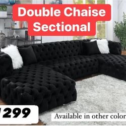 3 Piece Velour Sectional