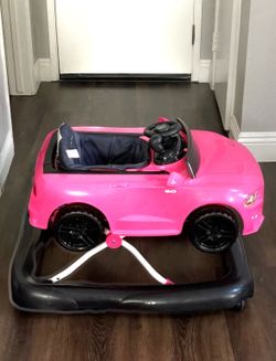 Pink Mustang baby walker