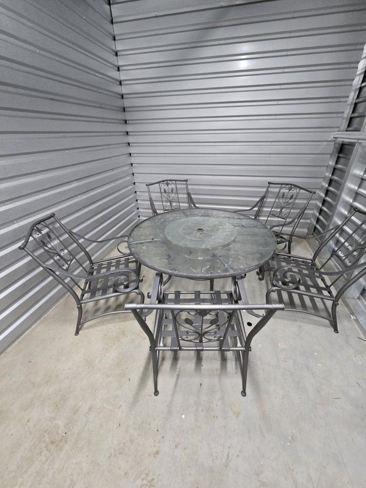 Woodard Aluminum 5-Piece Outdoor Patio Dining Set
