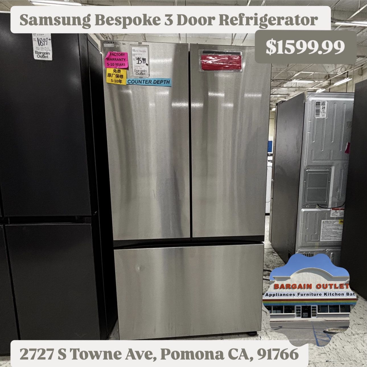 Samsung Bespoke 3 Door Refrigerator
