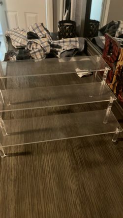 Acrylic 3 row cologne\perfume organizer