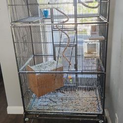 Large Bird Cage And Everything Inside 
