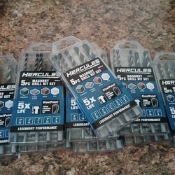 Hercules 5 Pc Mansory Drill Bit Set 9 Of Them