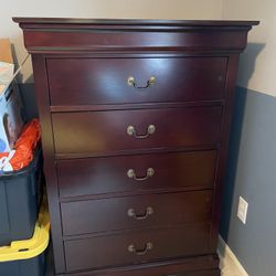 Red Wood Dresser 
