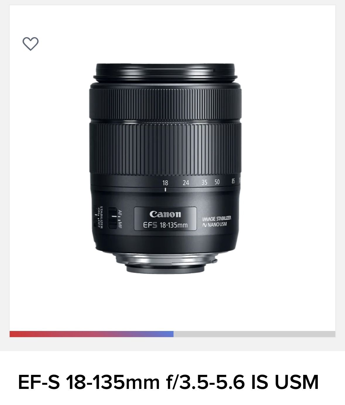 Canon EF-S 18-135mm Lens