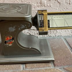 Vintage 1952 Pelouze Standard Parcel Scale Model S-2-2 / up to 2 lbs; heavy cast iron base