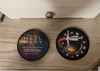 Project Hail Mary Movie Promo 2 Mats 2 Swizzle Sticks Iridescent Space Stirrer