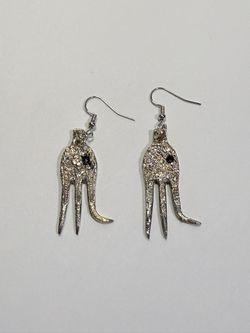 Elephant Fork Earrings – Upcycled Vintage Flatware, Handmade