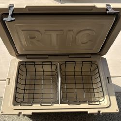 RTIC 65 QT Ultra-Tough Cooler - Tan with Divider & Trays