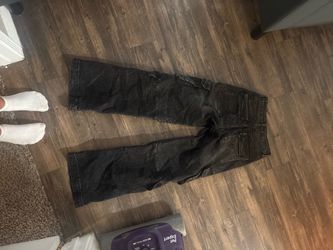 Black cargo jeans