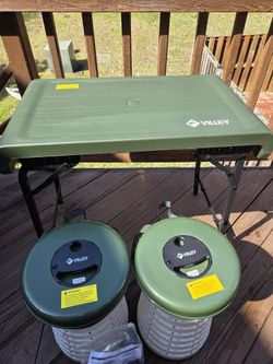 Folding Camping Table & Stools Set.