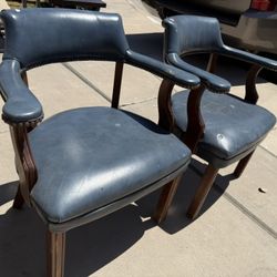 Vintage Leather Chairs - Damaged 