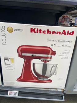 KitchenAid Deluxe Series 4.5 Quart Tilt-Head Stand Mixer with Stainless Bowl, Empire Red, KSM97ER