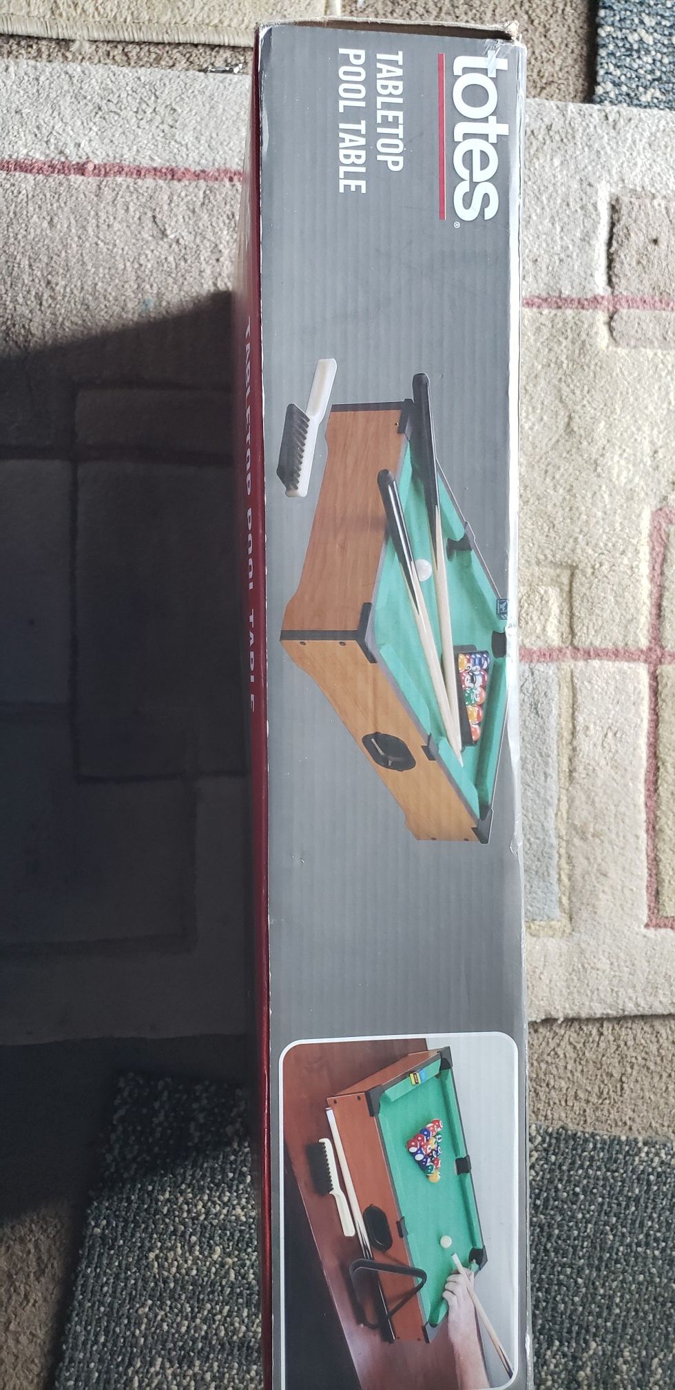 Totes Tabletop Pool Table Portable 2 Player Fun