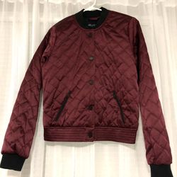 Hollister Burgundy Bomber Jacket