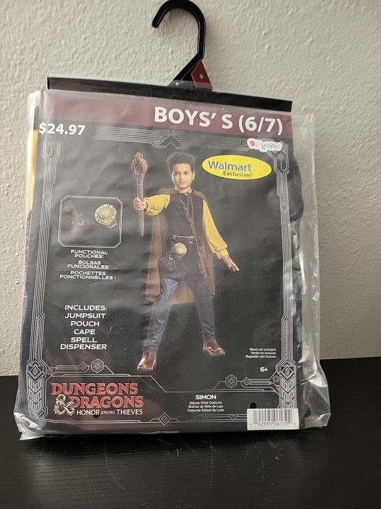 Disguise Simon the Sorcerer Deluxe Dungeons & Dragons Boys Costume Size S 6/7