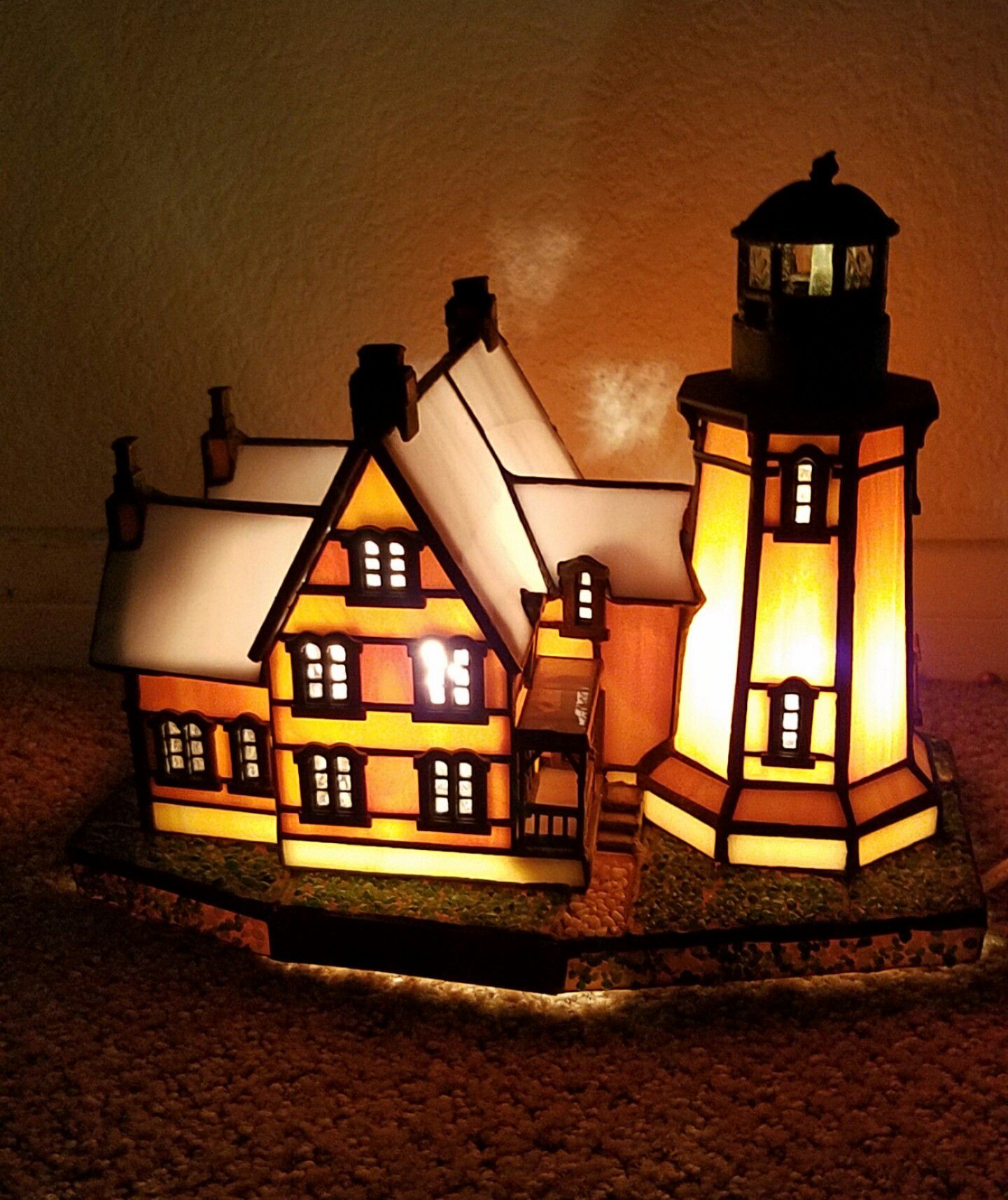 Just $18! Artist Designed Stained Glass Light Lighthouse. Please read