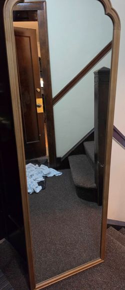 Brown full length mirror