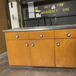 1950’s Old Counter Top With Drawers Vintage Antique Kitchen