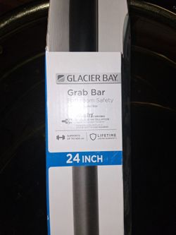 Glacier Bay 24in Bathroom Grab Bar Black New Condition 