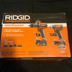 Ridged  Hammer Drill And Impact Driver Three Speed Kit 4.0 Battery And 2.0 Battery And Charger And Tool Bag Included Brand New. $120 Firm Cash Olny 