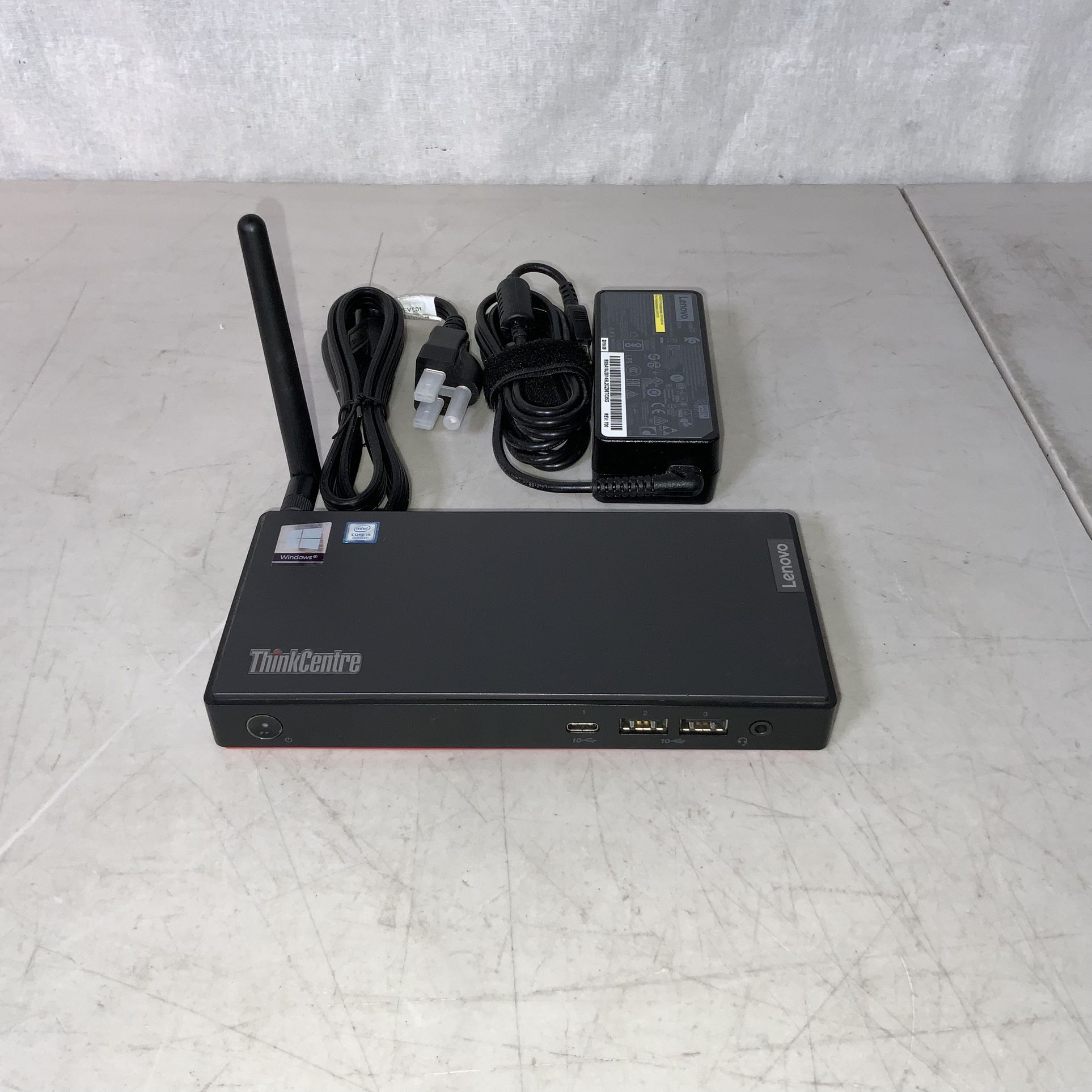 Lenovo ThinkCentre M90N-1 Tiny Desktop, Nano PC, Intel i5 8th Gen, 8GB DDR4, 512GB SSD, Windows 10, WiFi Bluetooth, Comes With Power Cord.