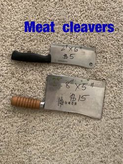 Meat  cleavers  &  kitchen  knives  -  prices  vary