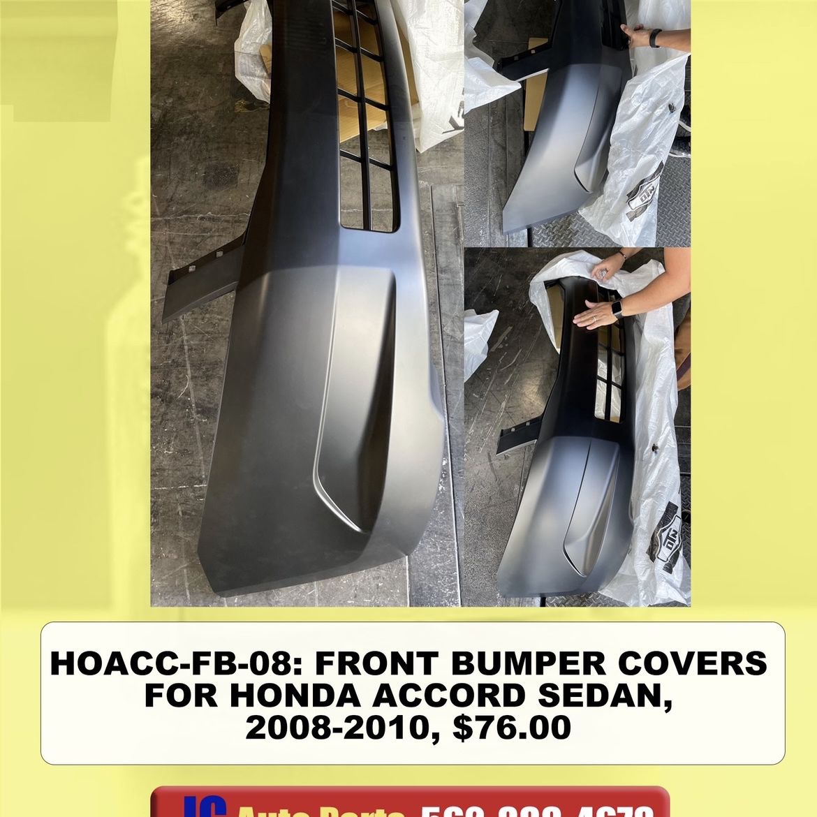 FRONT BUMPER COVERS FOR HONDA ACCORD SEDAN, 2008 2009 2010