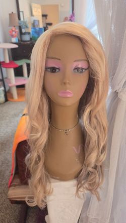 Human hair wavy lace wig 24 inch