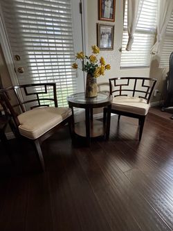 3 piece modern chairs and table