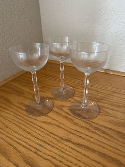 Vintage Coup Glassware x 3